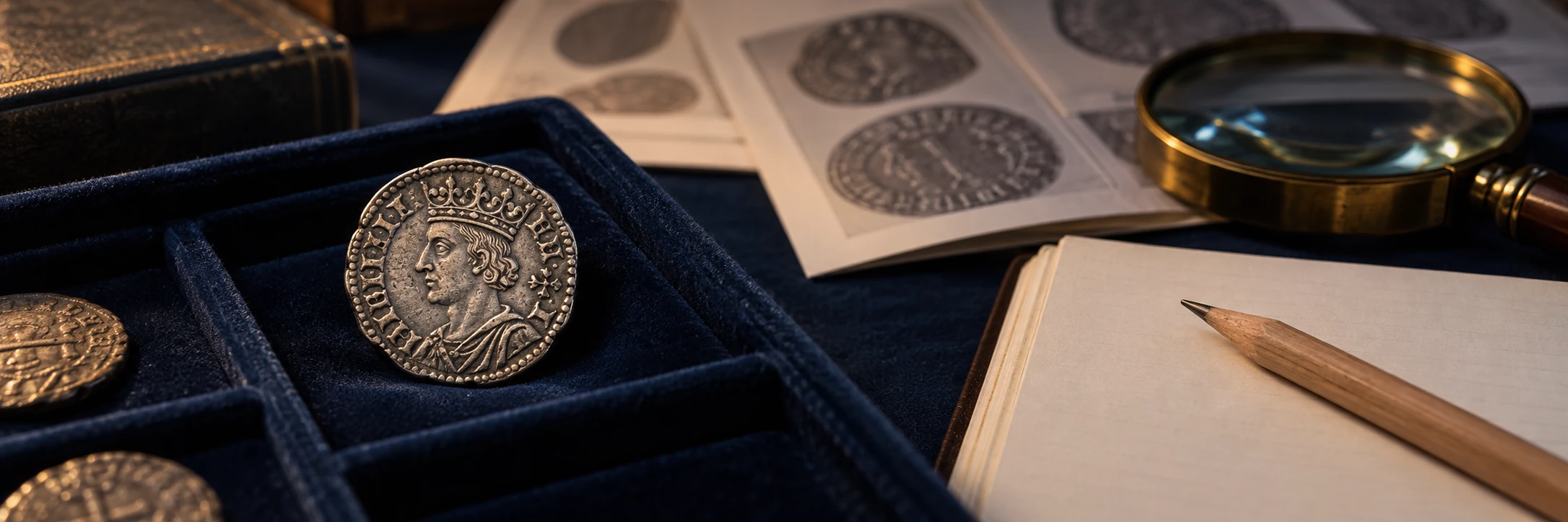 Hammered coin research using condition notes and comparable market records