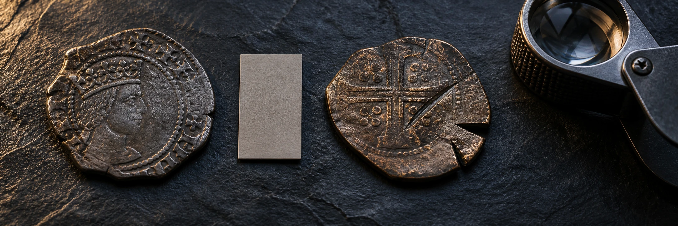 Hammered coin compared with a structured record to separate strike variation from damage