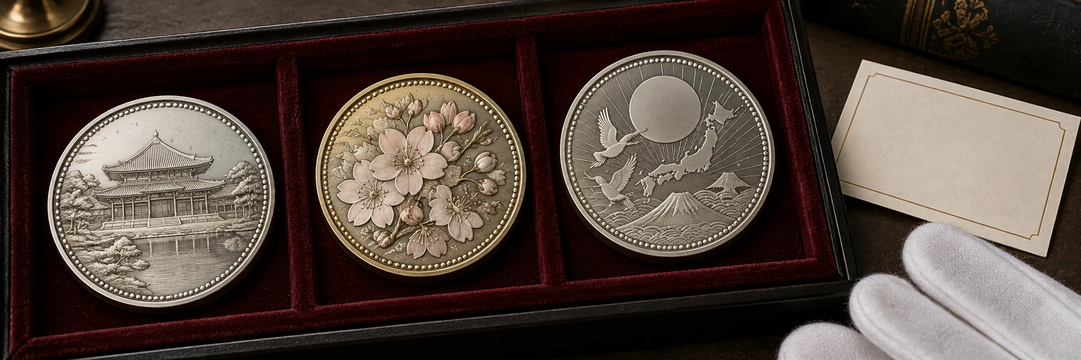 Japanese commemorative coin design compared with a structured reference record