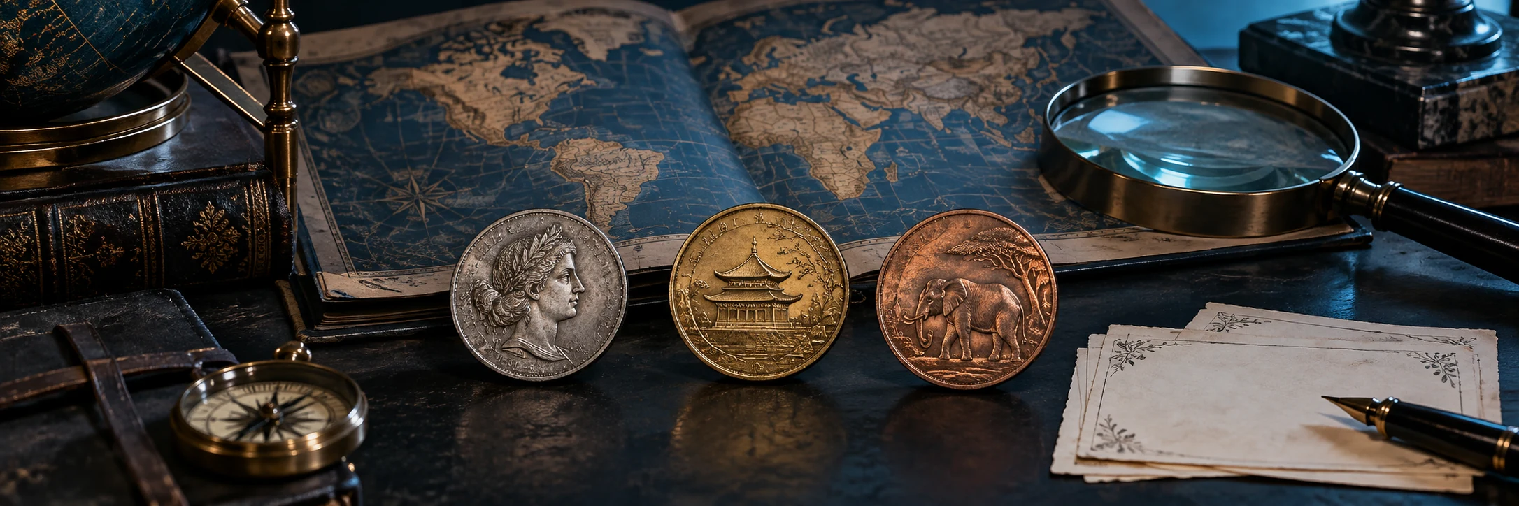 Euro coin identification checklist with common side, national side, year, edge, scale, ruler, and reference