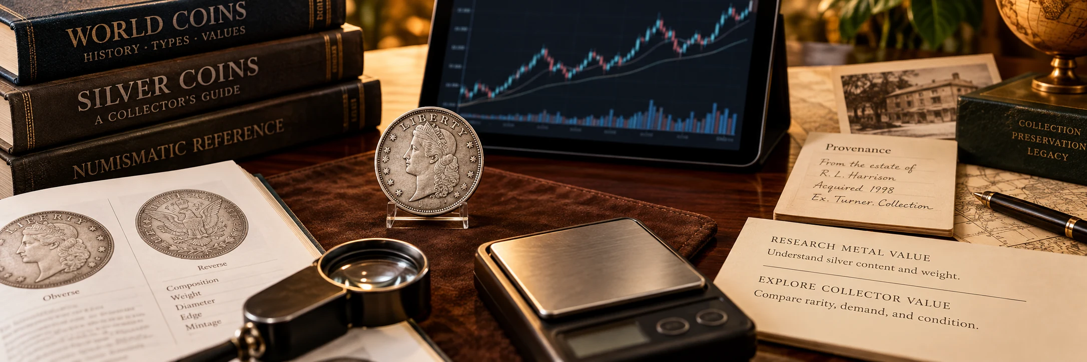 Silver coin photographed with a ruler, scale, edge, and smartphone camera