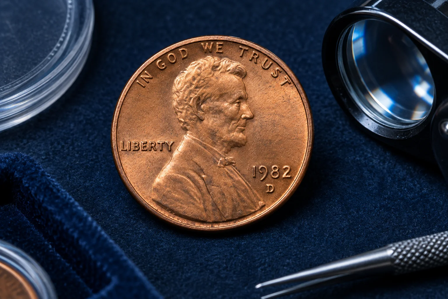 1982-D Lincoln cent with Denver mint mark