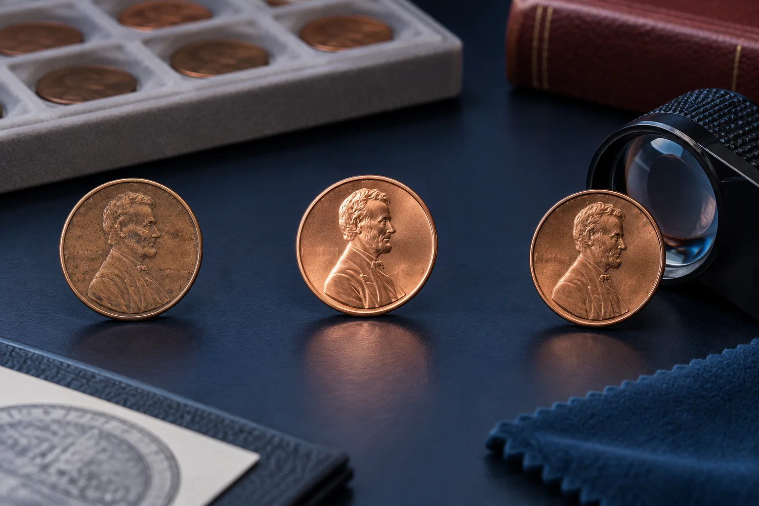 Three educational 1982 penny value categories
