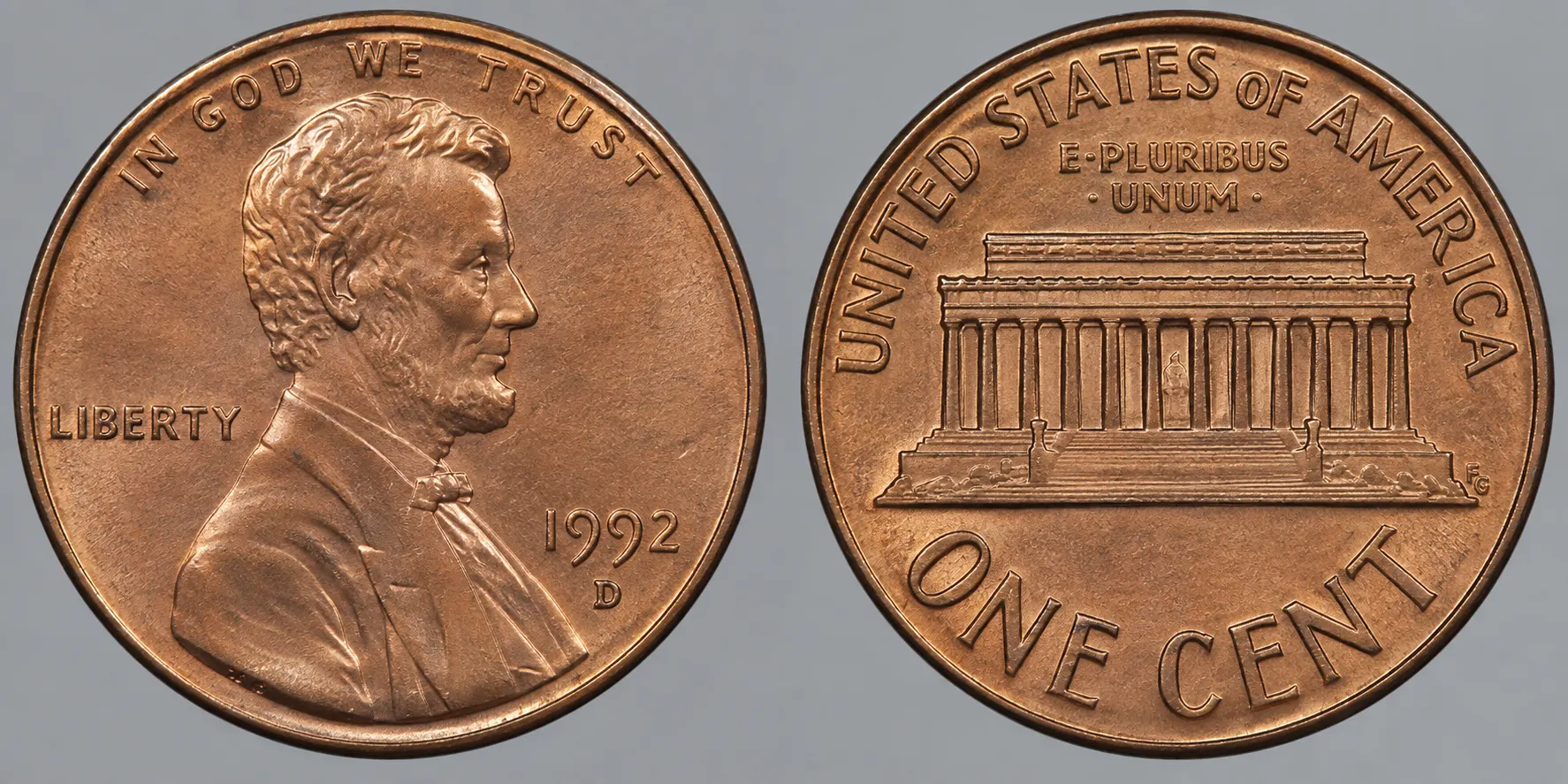 1992-D Close AM penny