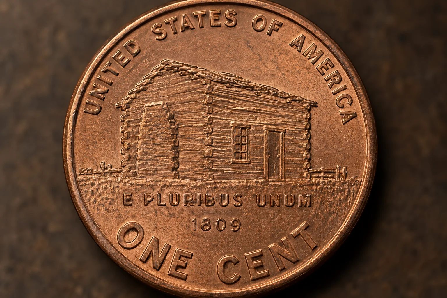 2009 Lincoln Log Cabin penny reverse