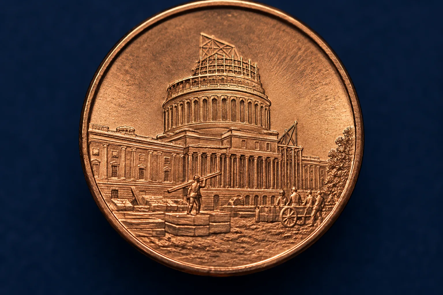 2009 Lincoln Presidency penny reverse with unfinished Capitol dome