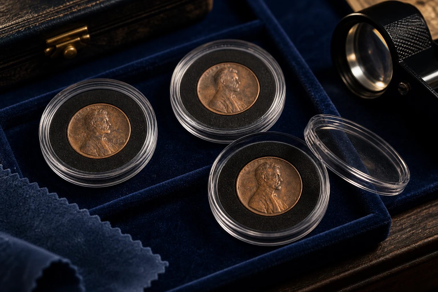 Several 1943 Bronze Penny examples