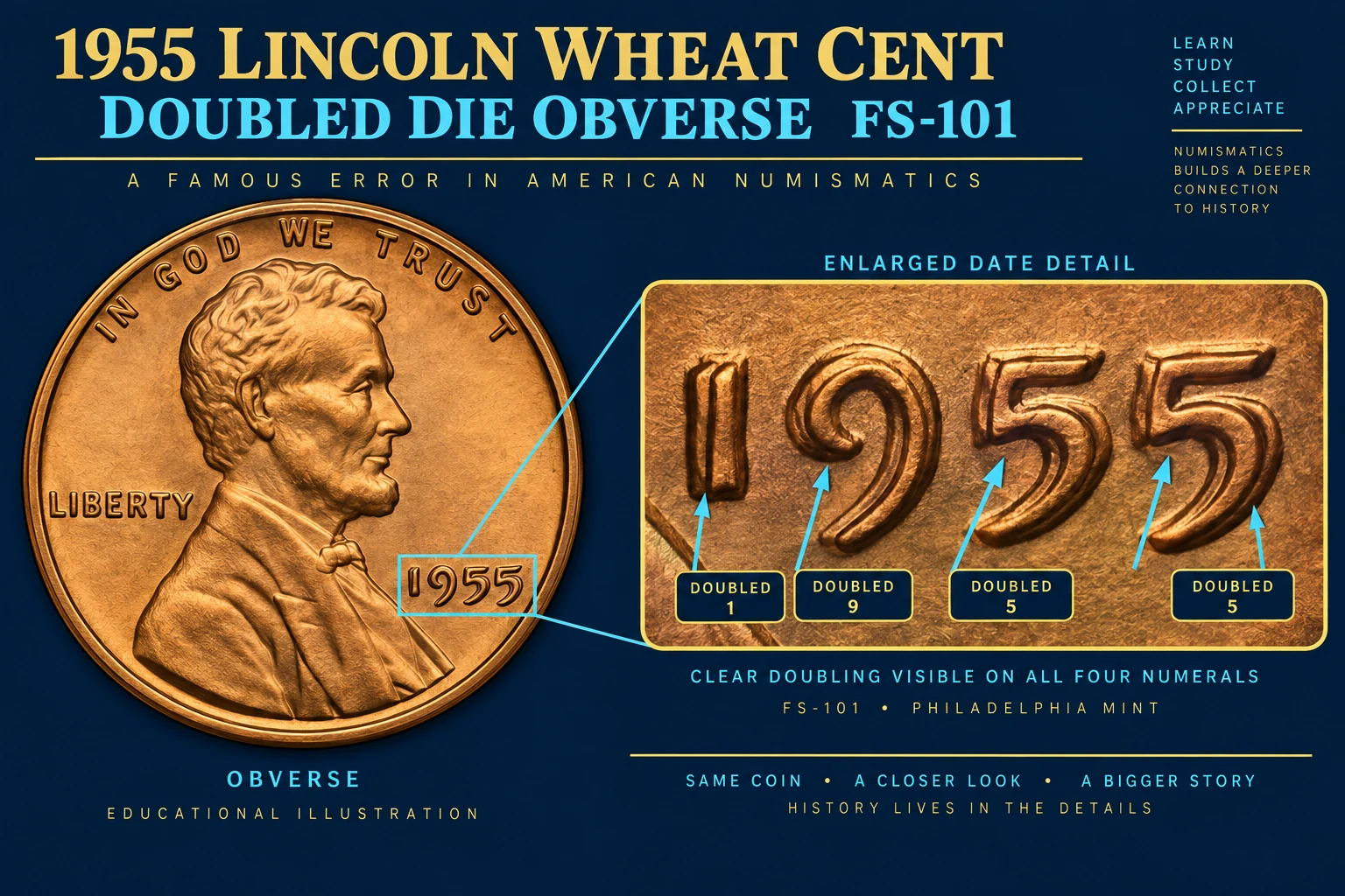 1955 Doubled Die Penny