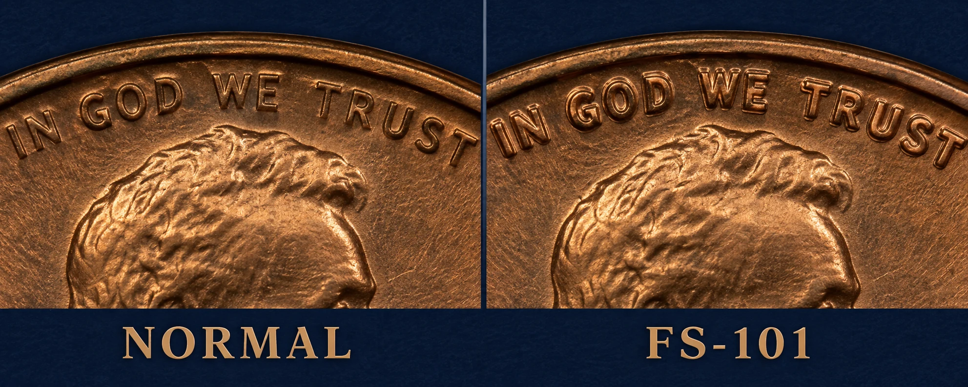 IN GOD WE TRUST doubling on a 1969-S penny