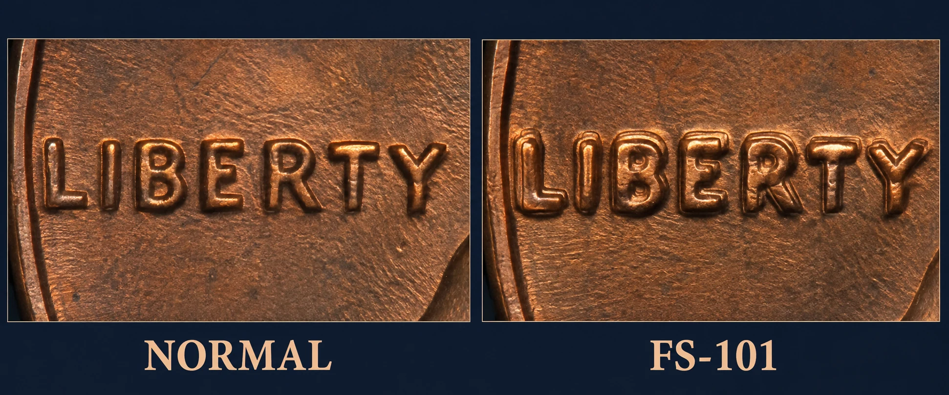 LIBERTY doubling on a 1969-S FS-101 penny