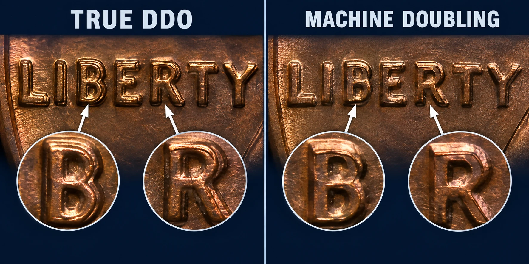 1969-S doubled die compared with strike doubling