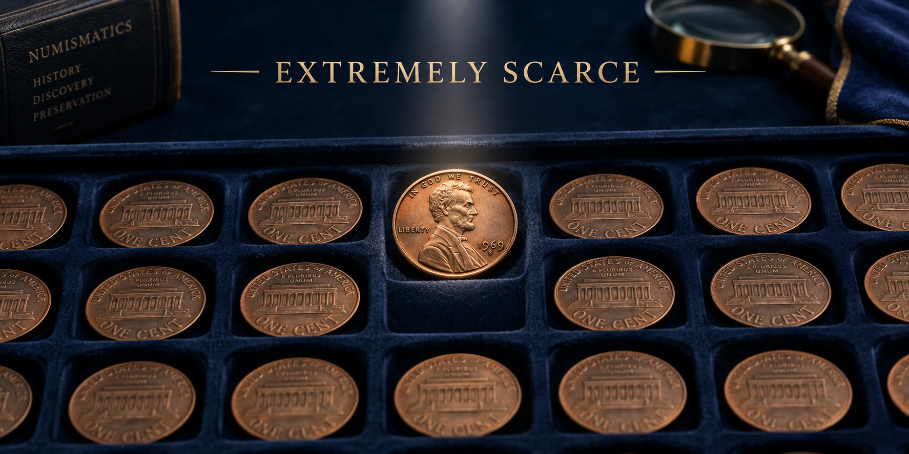 Extreme rarity of the 1969-S Doubled Die Penny