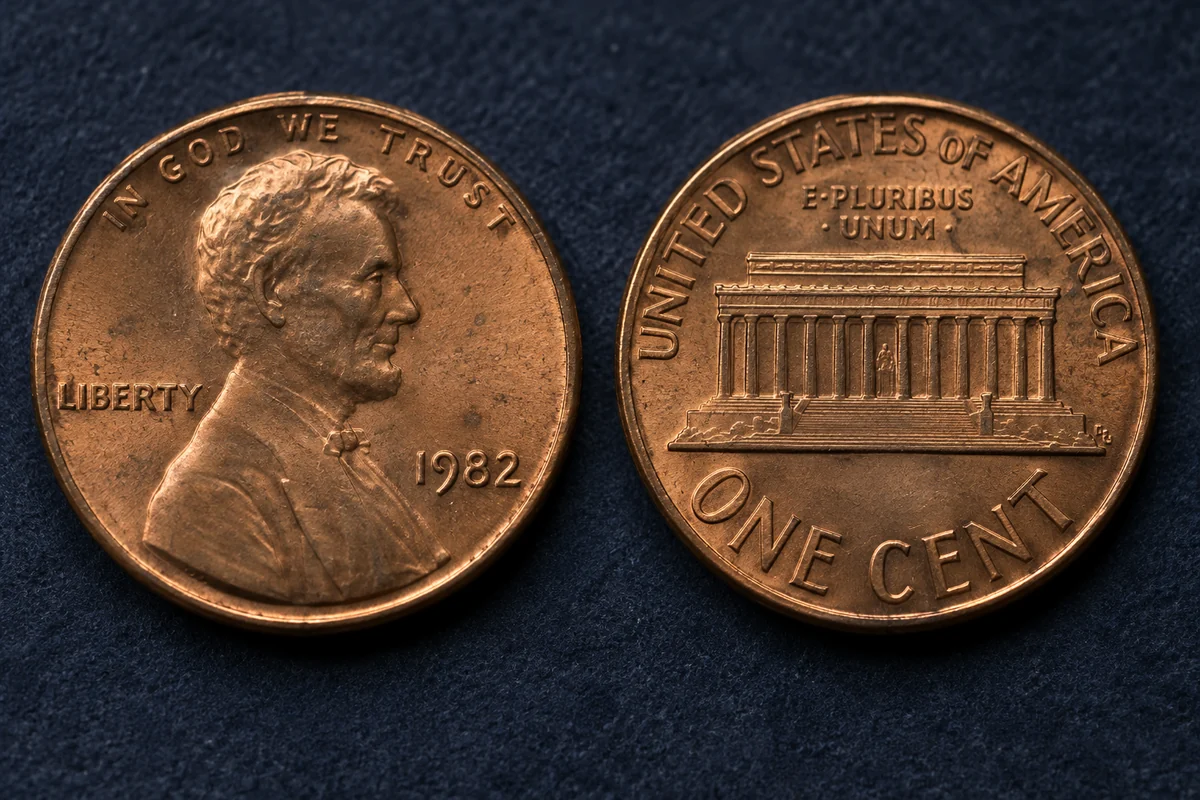 1982 Penny obverse and reverse