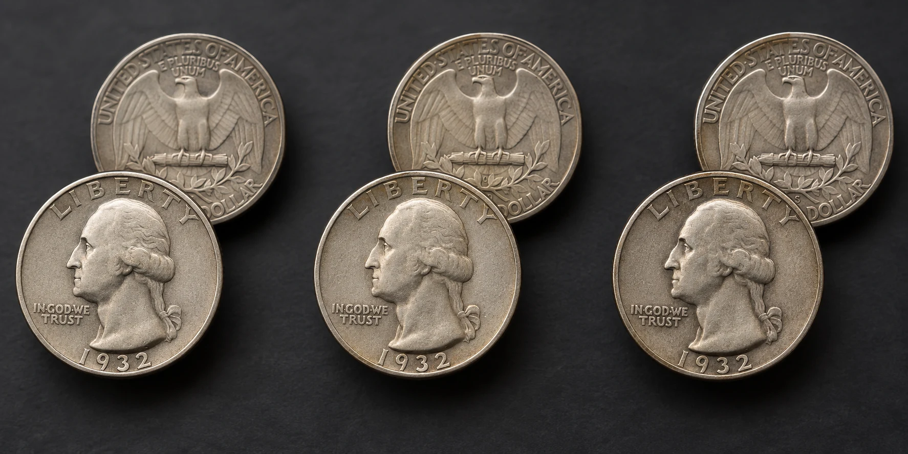 1932 quarter mint comparison with Philadelphia Denver and San Francisco issues