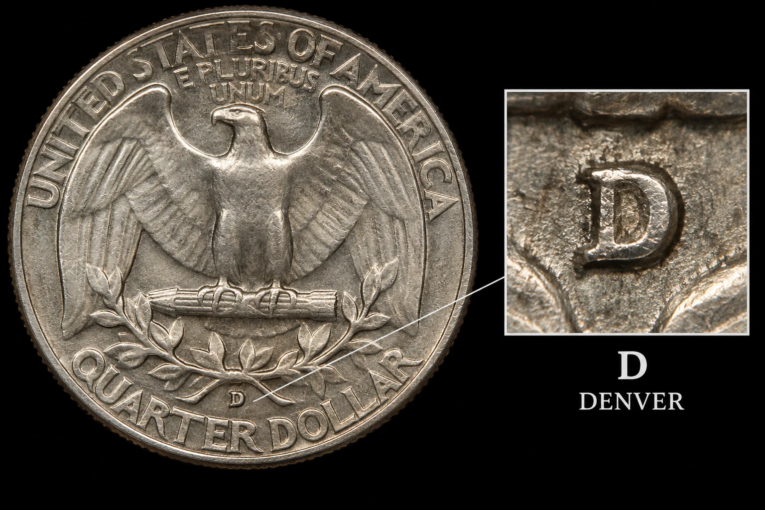 1964-D Washington quarter D mint mark