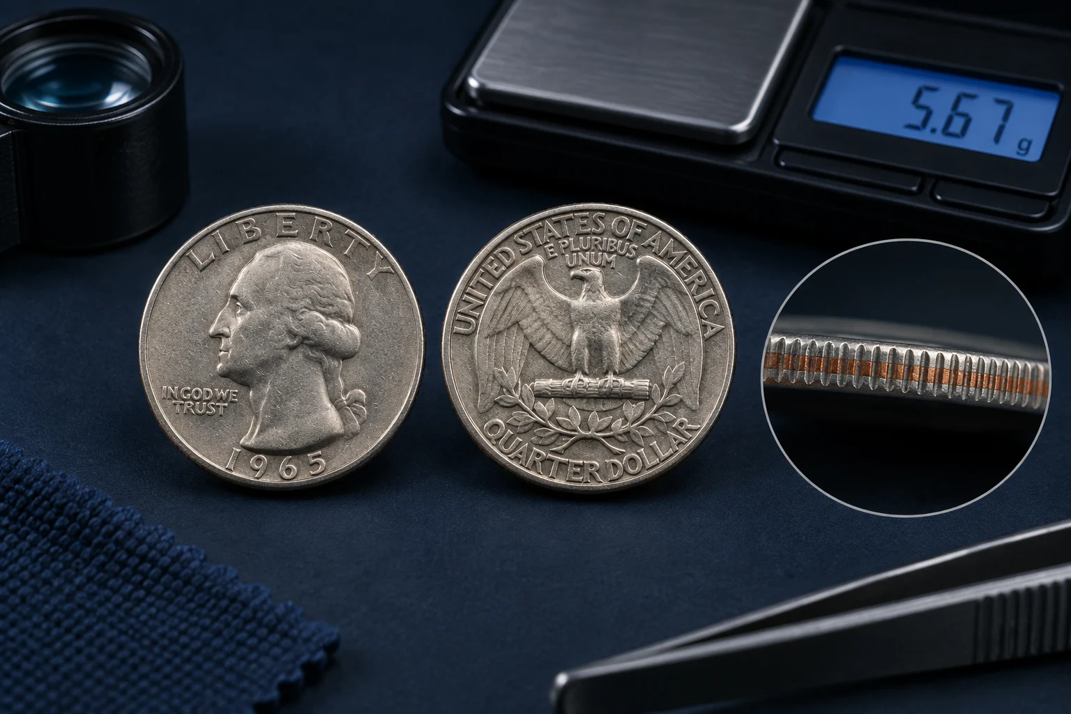 1965 quarter clad edge and silver candidate edge screening comparison