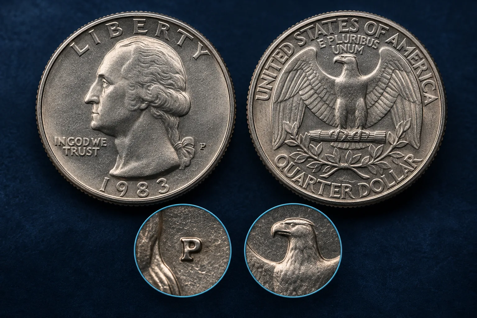 1983-P Washington Quarter obverse and reverse