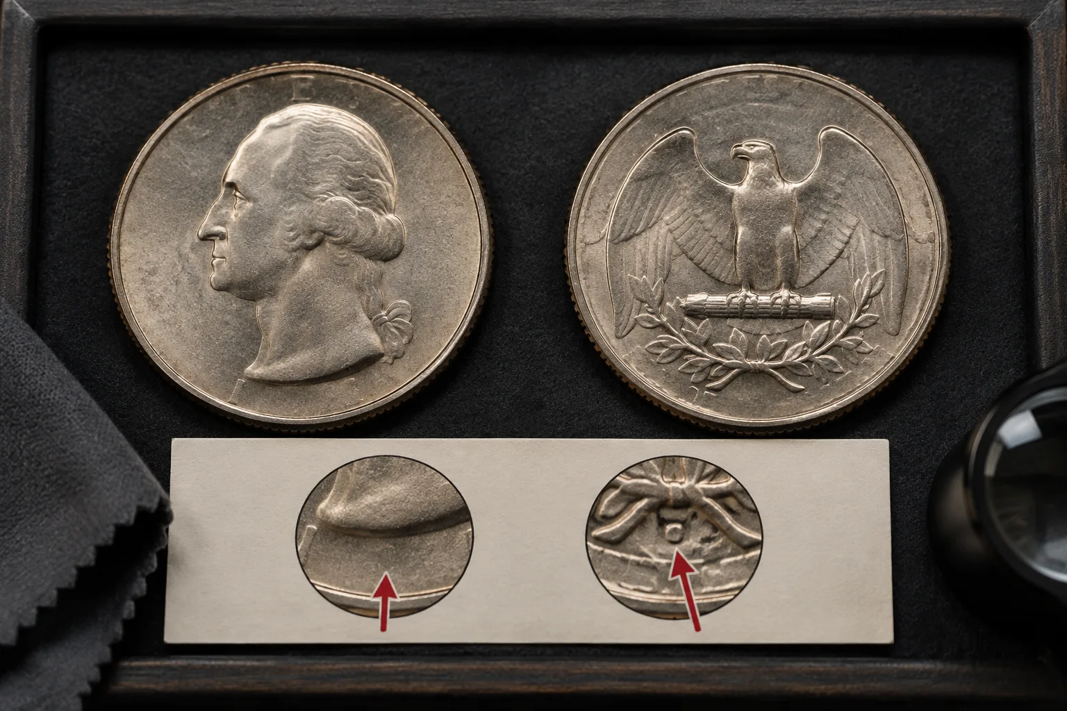 Editorial obverse and reverse orientation for a 2019 Washington quarter
