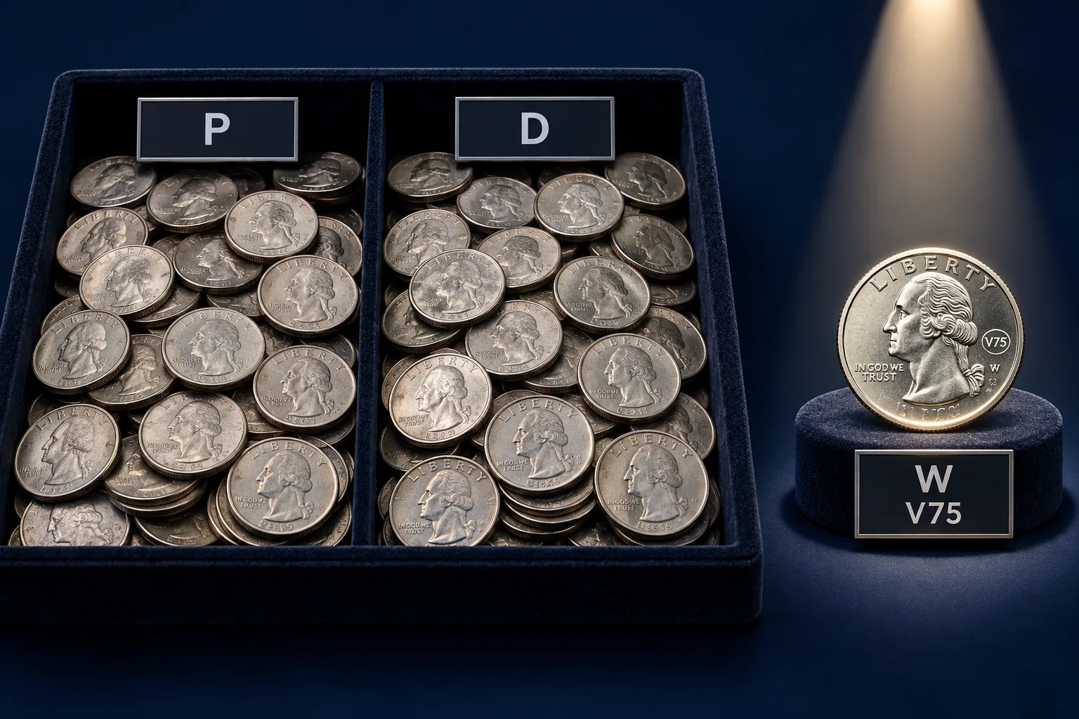 Educational comparison of many P and D quarters with one W V75 quarter