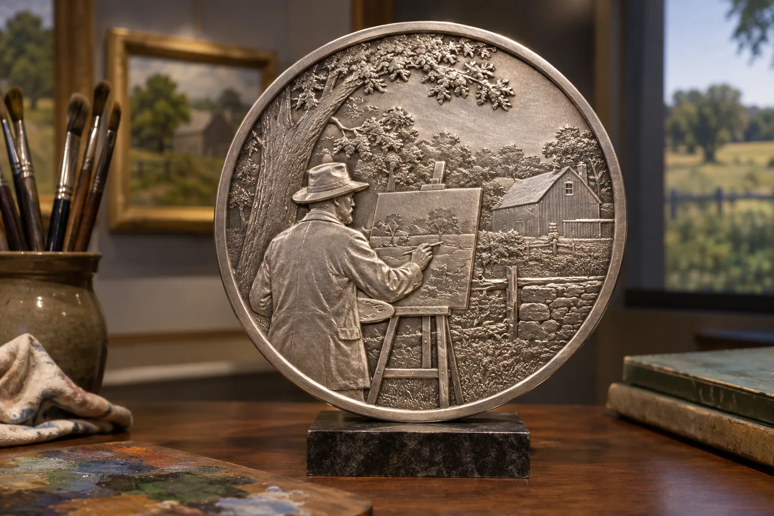 Editorial Weir Farm 2020 W quarter design with an outdoor artist