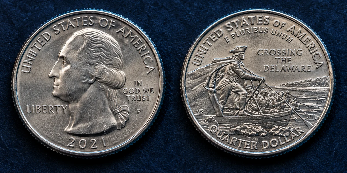 2021 Crossing the Delaware Quarter reverse