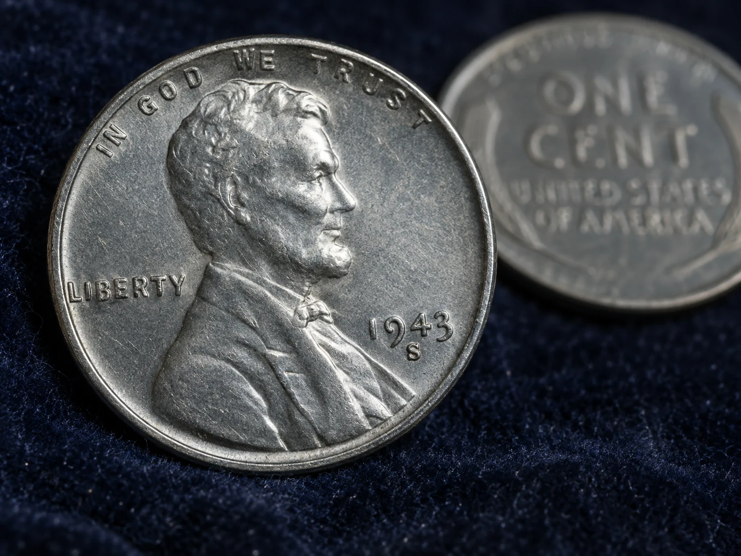 Original surface and luster on a 1943-S Steel Penny