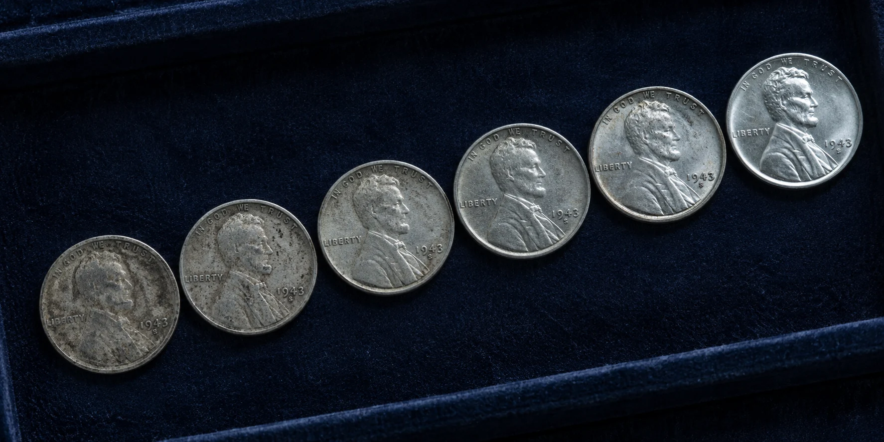 1943-S Steel Penny value by condition