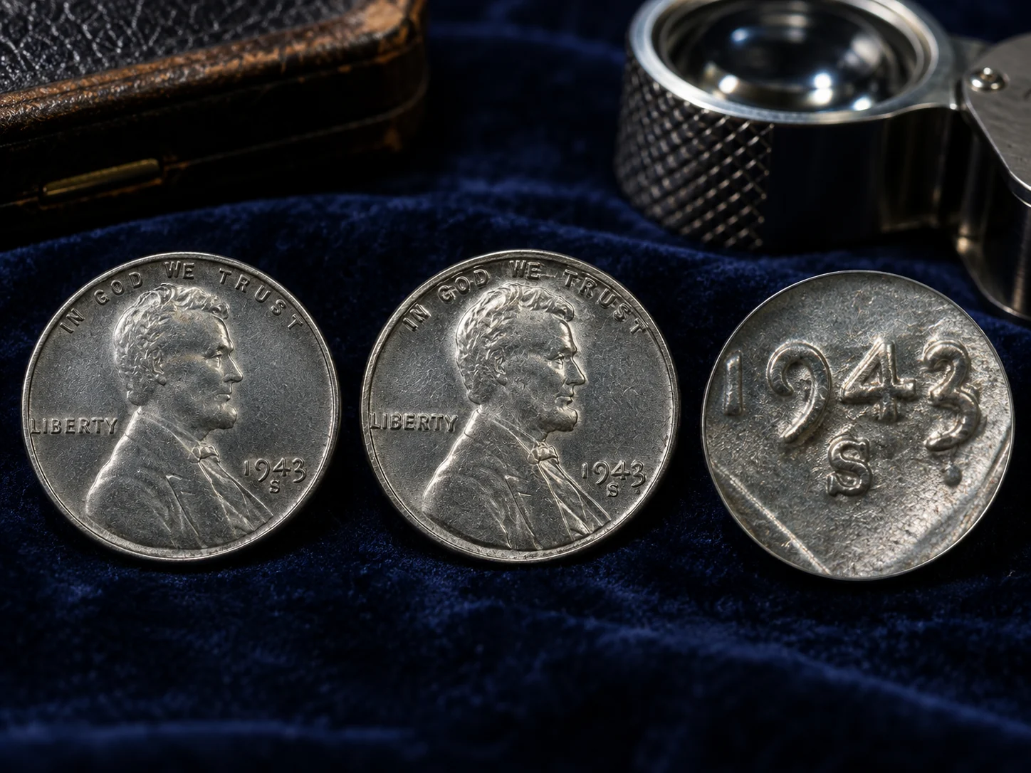1943-S doubled die and 1943/2-S FS-101 comparison