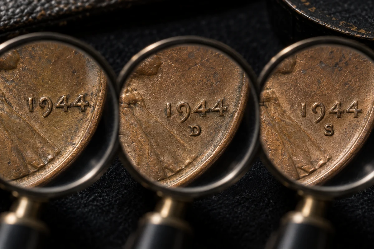 No mint mark D and S on 1944 Wheat Pennies