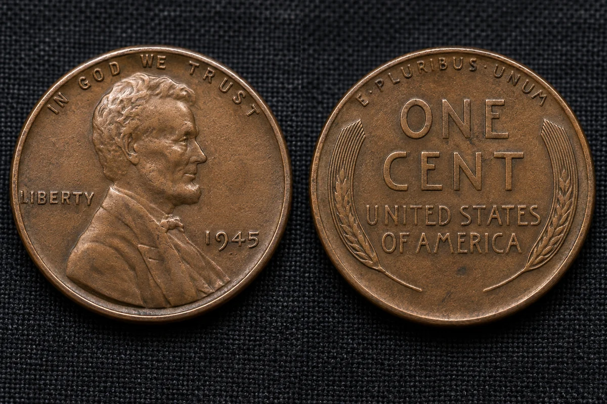 1945 Wheat Penny obverse and reverse